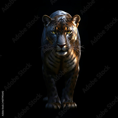 tiger on black background