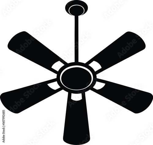 Ceiling Fan Silhouette Vector