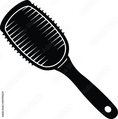 Hair Brush Icon Vector Silhouette