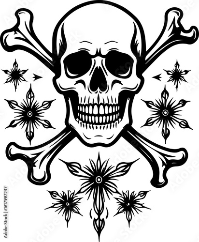  Skull and Crossbones Emblems  Tattoo, design art vector bundle graphics
