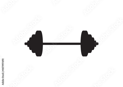 Dumbbell and barbell fitness equipment isolated on white background, Dumbbell and barbell fitness equipment isolated on white background