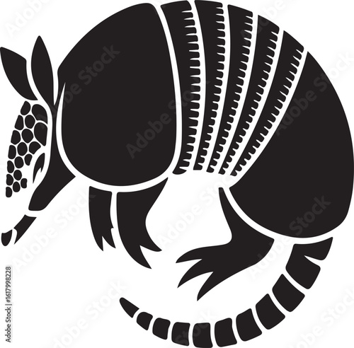 Vector illustration of an abstract cartoon fish with a flying eagle silhouette symbol