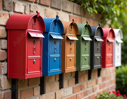 red post box in the park