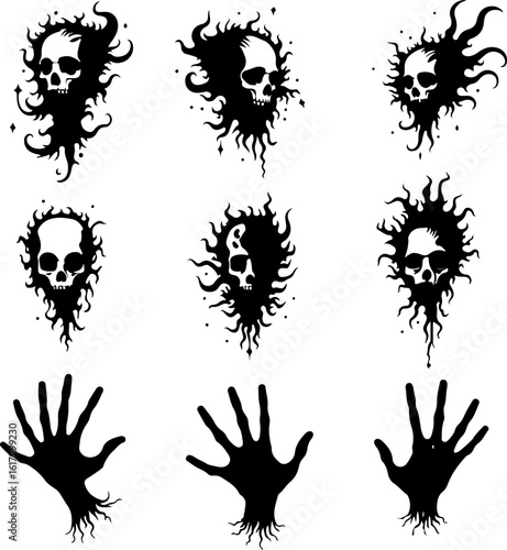 Masks, Tribal, Ethnic, Abstract tattoo design
