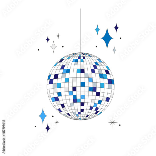 blue disco ball