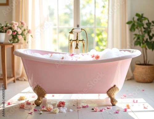 young woman in a bathroom