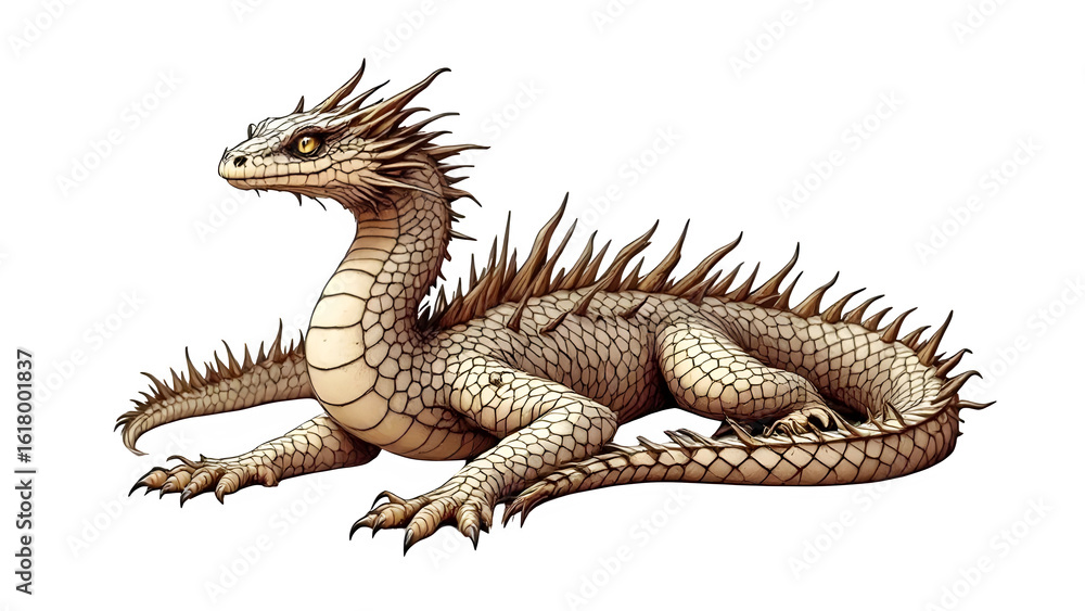 Fototapeta premium dragon on white background PNG 
