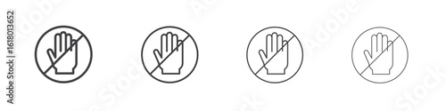 Stop signs concept outline symbol design.