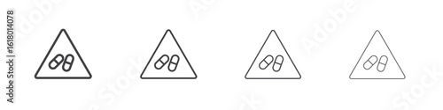 Side effects signs concept outline symbol design.