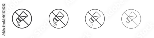 No salt signs concept outline symbol design.