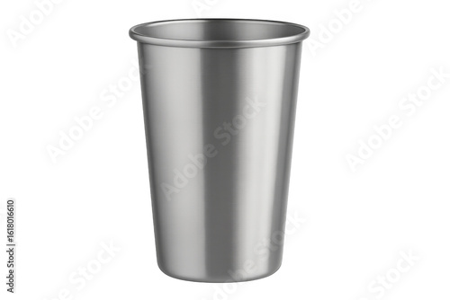 Wallpaper Mural Shiny stainless steel cup with a sleek design, isolated on a transparent background, ideal for kitchenware and beverage concepts Torontodigital.ca