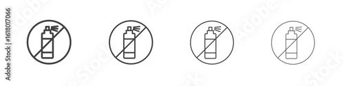 No aerosol spray signs concept outline symbol design.