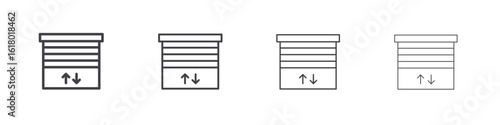 Jalousie icon concept outline symbol design.