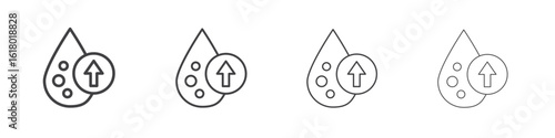High cholesterol icon concept outline symbol design.