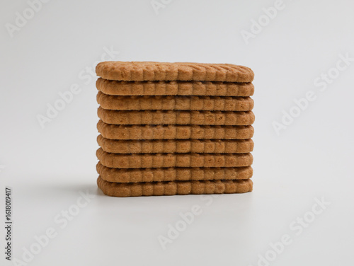 Wallpaper Mural Chocolate biscuits on white background Torontodigital.ca