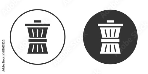 Waste reduction icon silhouette symbol. Vector isolated illustration