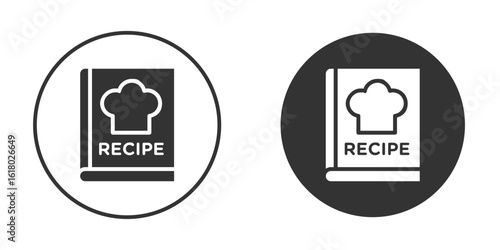 Recipe book icon silhouette symbol. Vector isolated illustration