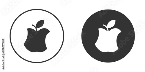 Organic waste icon silhouette symbol. Vector isolated illustration