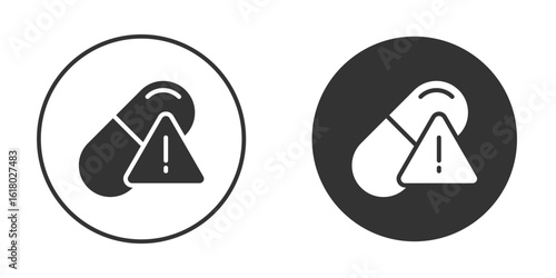 Overdose icon silhouette symbol. Vector isolated illustration