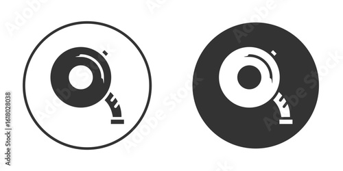 Measuring tape icon silhouette symbol. Vector isolated illustration