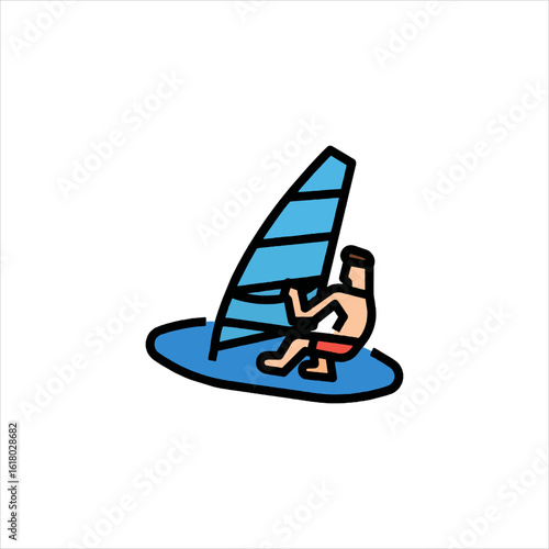 vector illustration of a silhouette of a surfboard