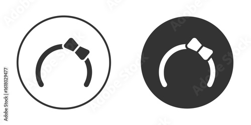 Hair tie icon silhouette symbol. Vector isolated illustration