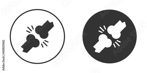 Bones icon silhouette symbol. Vector isolated illustration