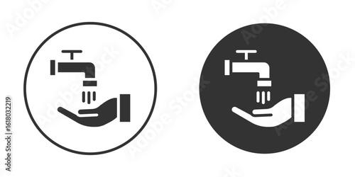 Ablution icon silhouette symbol. Vector isolated illustration