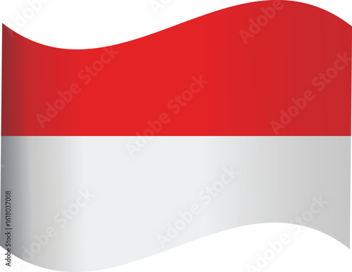 Abstract Indonesia flag with red and white horizontal stripes, artistic wave style Free Download Abstract Indonesia flag with red and white horizontal stripes, artistic wave style - GFXLoad