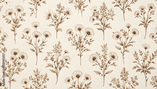 seamless pattern with floral elements