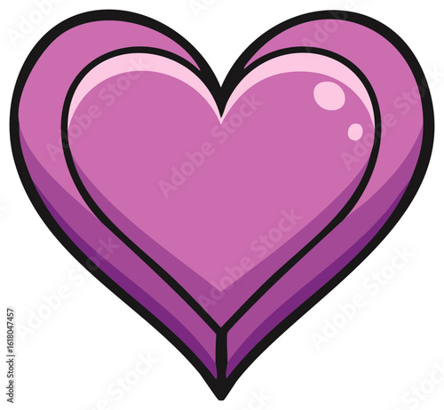 Double Heart Shape: Embodiment of Love, Affection, and Romance in a stylized and Decorative Manner