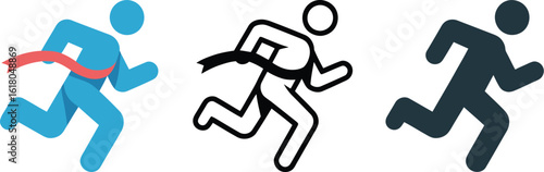 running man icon on white background. sport sign. run symbol. flat style. Pro Vector