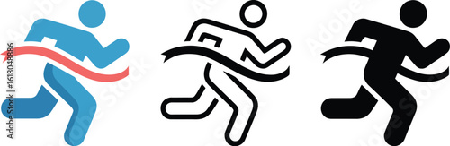 running man icon on white background. sport sign. run symbol. flat style. Pro Vector