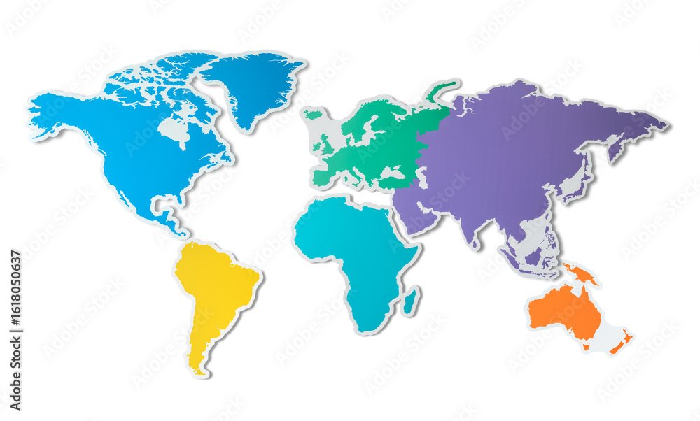 Fototapeta premium PNG World map sticker transparent background