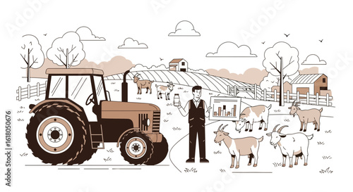 Sustainable Goat Farming Promoting Dairy Products And Agricultural Equipment