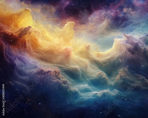 A colorful nebula space background