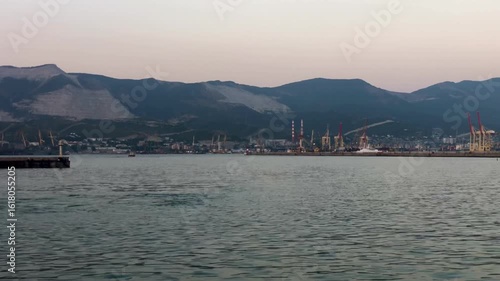 Wide shoot of Vladivostok harbour in Russia