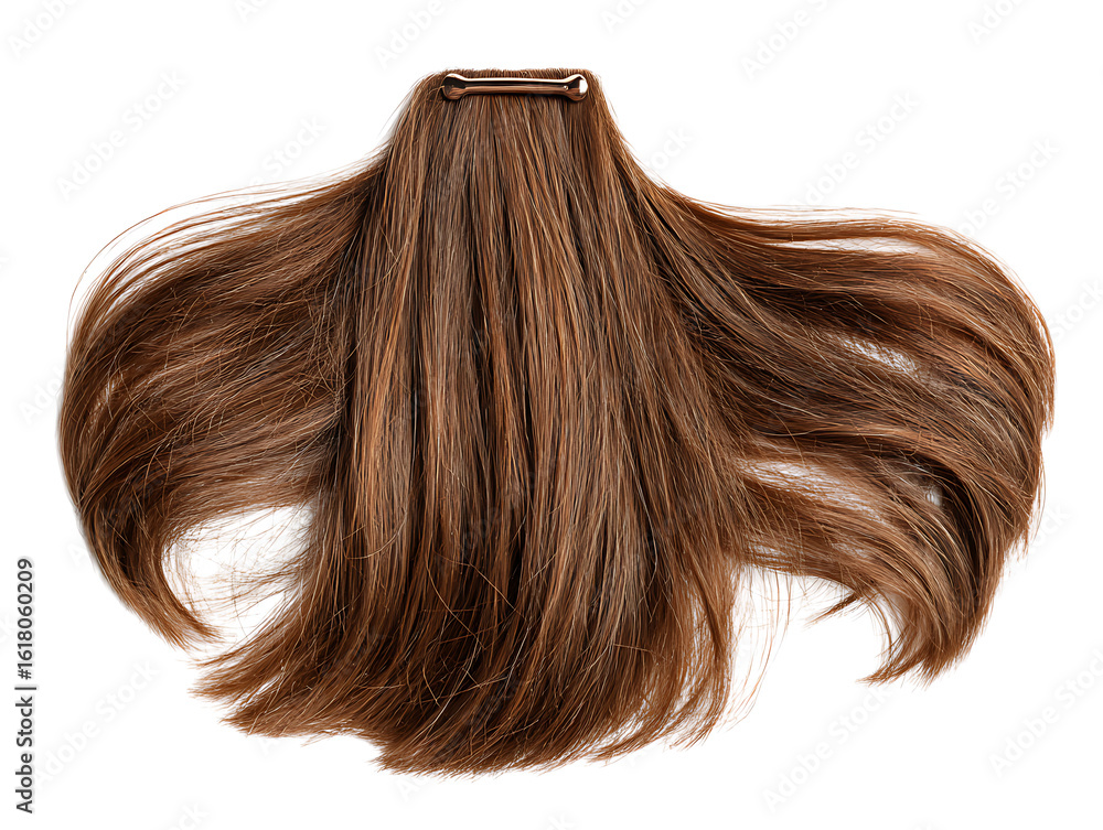 Naklejka premium Isolated brown hair clip
