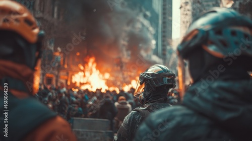 Economic inequality and political tensions spark social unrest marked by demonstrations, conflict, and instability.
