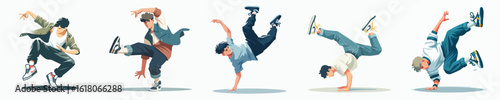 vector of a female parkour