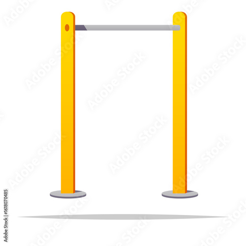 Pull up bar vector isolated illustration