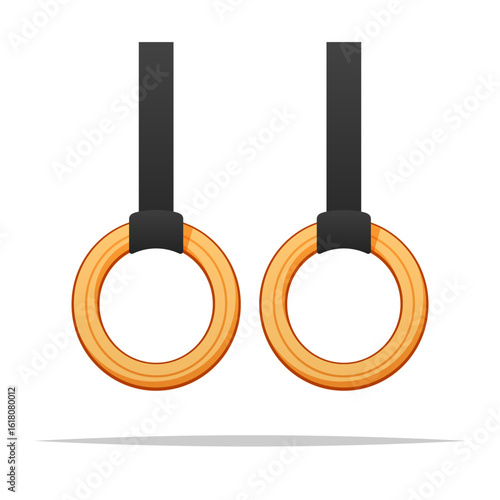Gymnastic rings vector isolated illustration