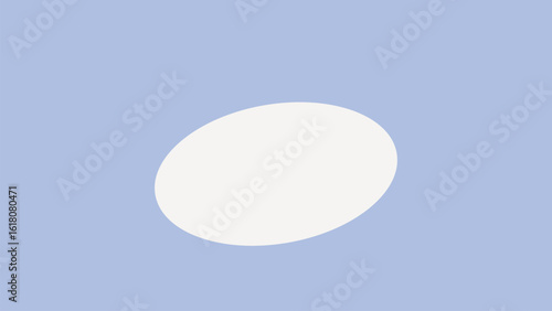 Pastel blue oval frame vector