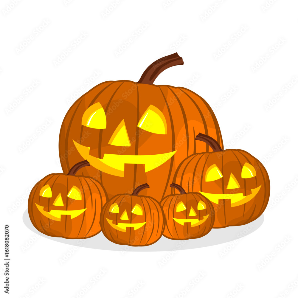 Fototapeta premium Halloween pumpkin theme copy space