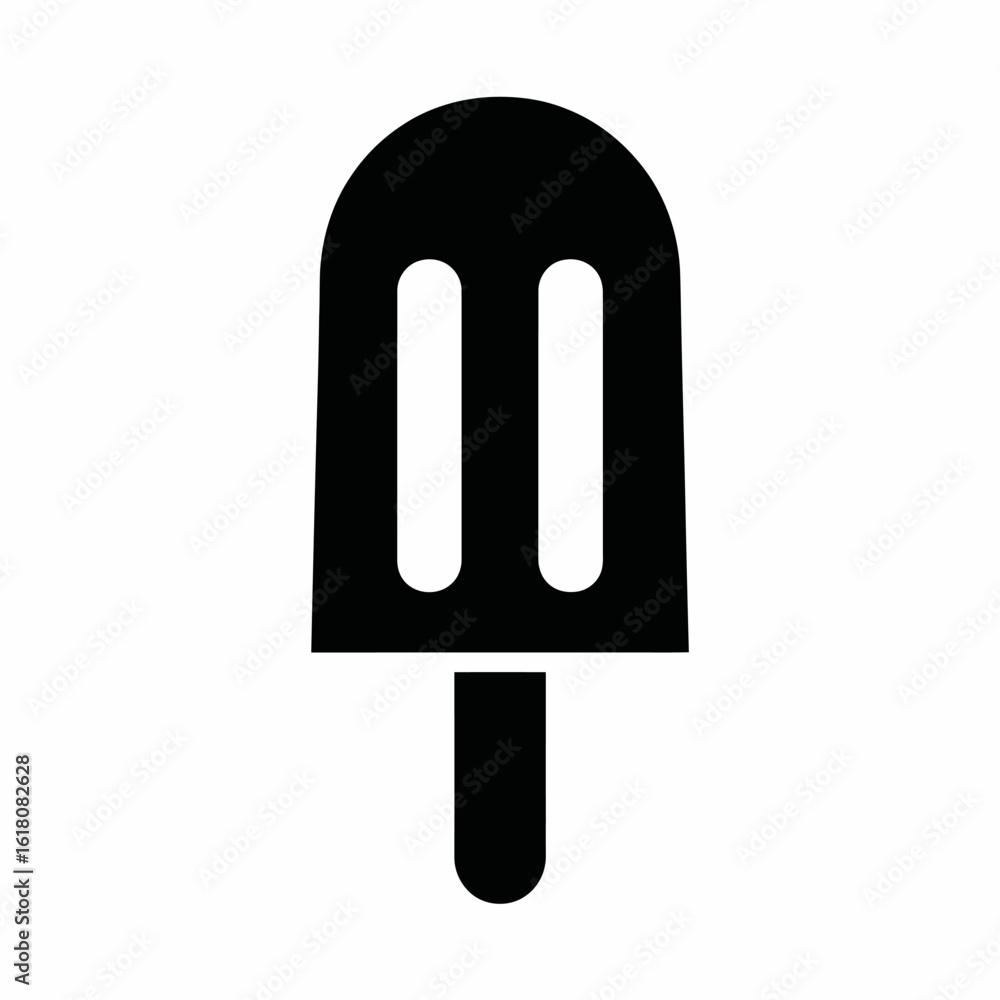 Minimalist Black Popsicle Icon Design Minimalist Black Popsicle Icon Design