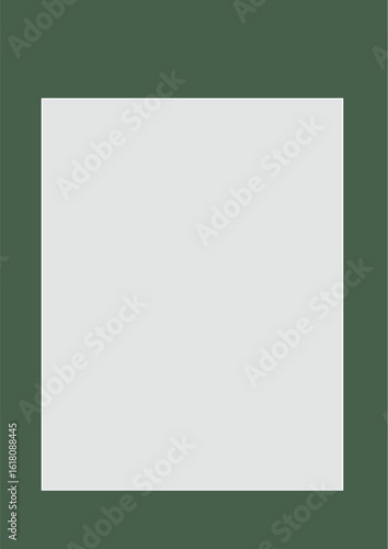 Green rectangle shape frame vector