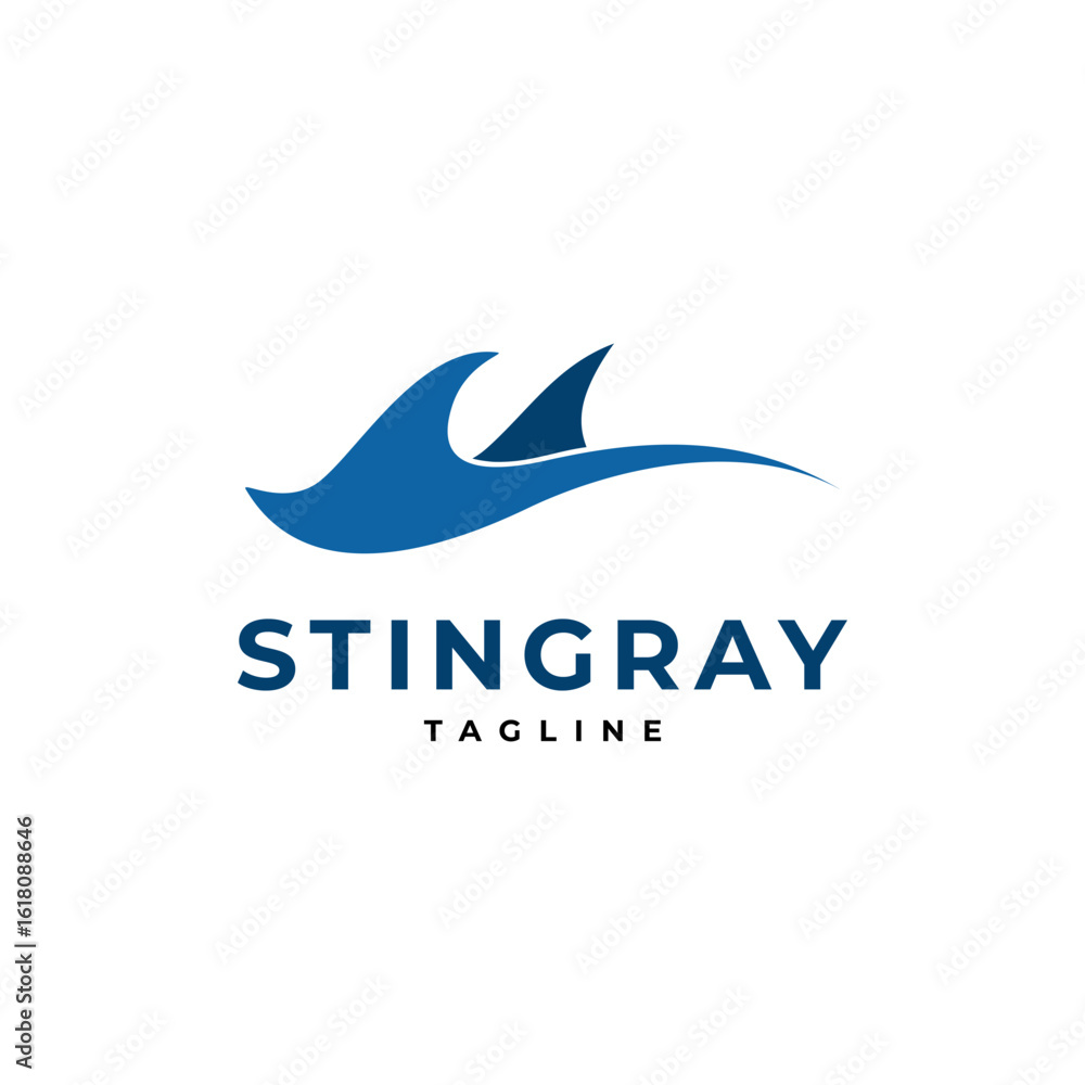stylized stingray logo design branding stylized stingray logo design branding