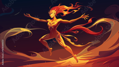 Dancer Formed of Smoke and Fire – Surreal Motion Art