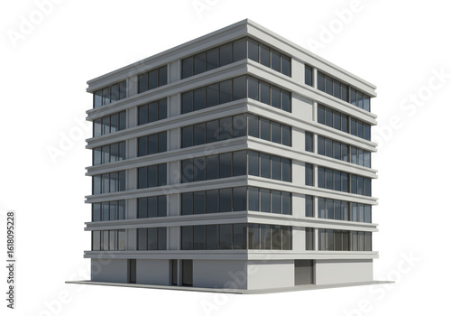 Wallpaper Mural Isolated Modern Glass and Concrete Office Building Torontodigital.ca