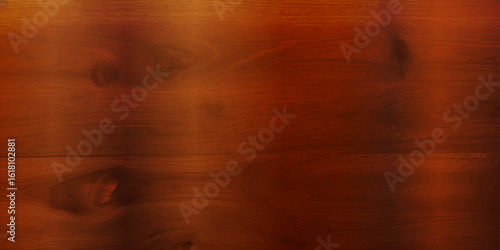 A Stunning Close-Up of Glossy Lacquered Brown Wood Panels, With Deep Reflective Tones and Visible Natural Grain Patterns, Creating a Sophisticated and Retro-Inspired Wooden Backdrop"
